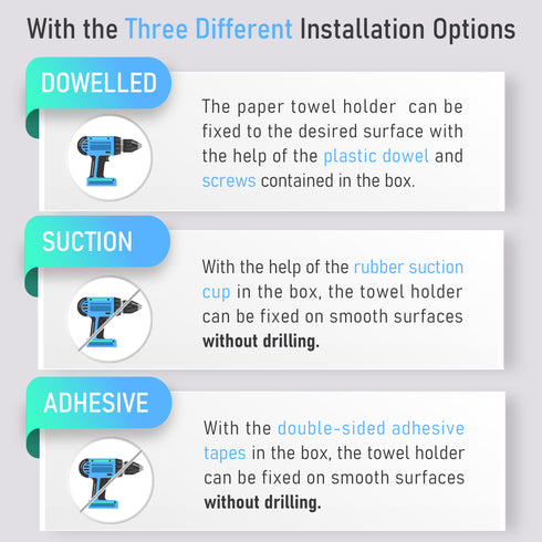 Paper Towel Holder with Vacuum Suction Cup